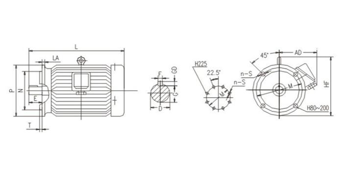 y h series marine three phase asynchronous motor