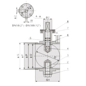marine groove end butterfly valve