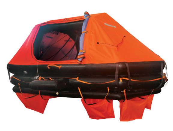 self righting davit launched inflatable life raft