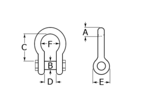 bolt type anchor shackle