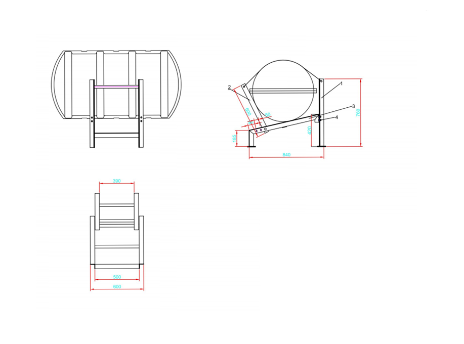 throwing type life raft cradle