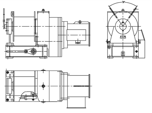 marine electric accommodation ladder winch