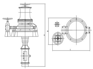 marine hydraulic anchor capstan