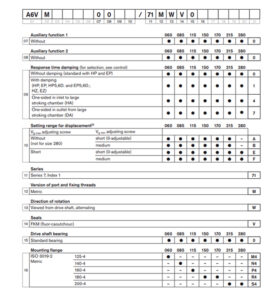 A6VM Series Marine Hydraulic Motor Model Types Indication2